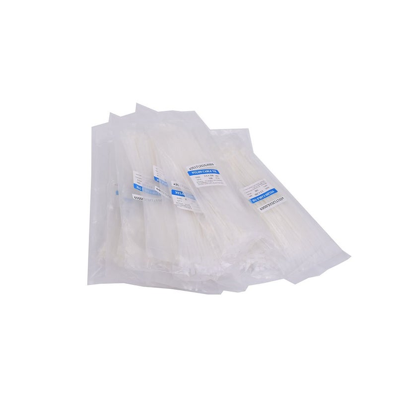 Tusrai 1000pcs 8 inch Nylon Cable Tie Self Locking 8" Plastic Cable Wire Zip Ties Natural White - Image 2